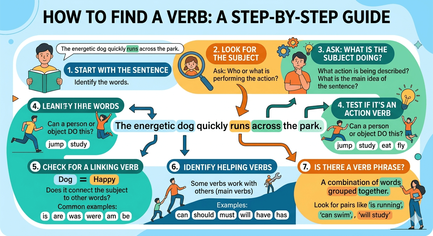 how to identify a verb