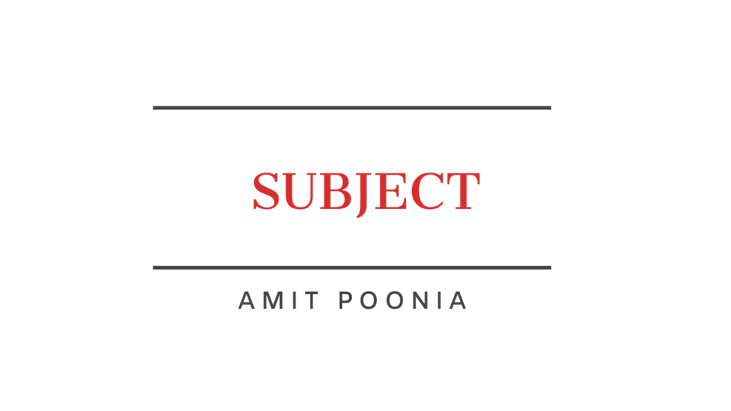 Subject