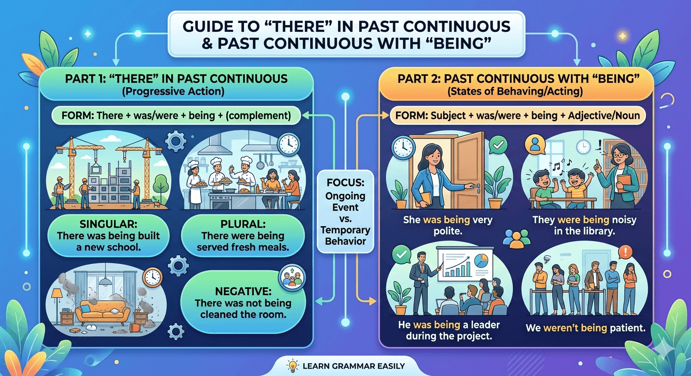 there in past continuous