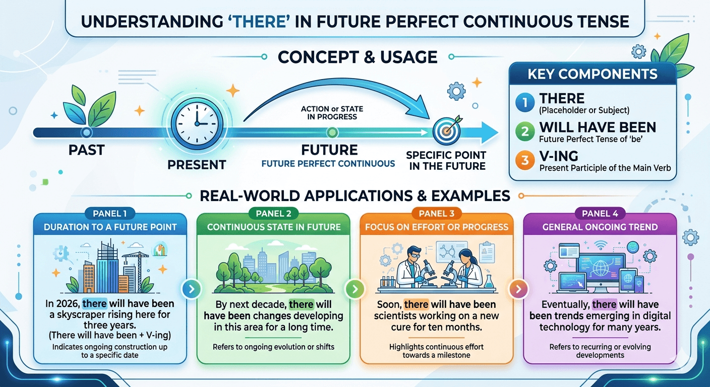 there with future perfect continuous