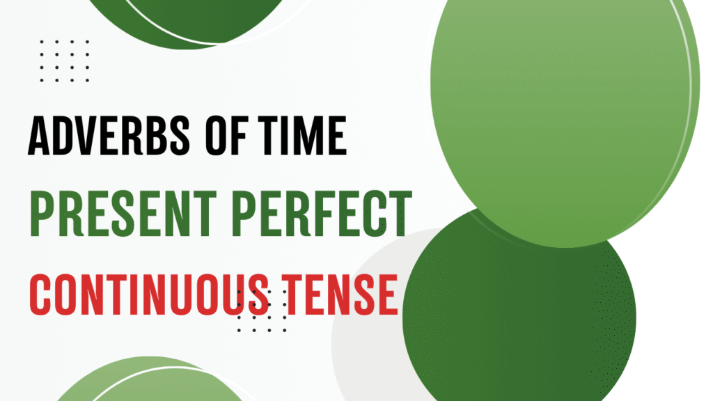 Adverbs of Time Present Perfect Continuous Tense