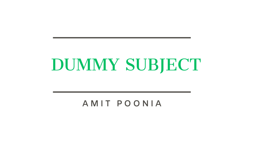 Dummy Subject