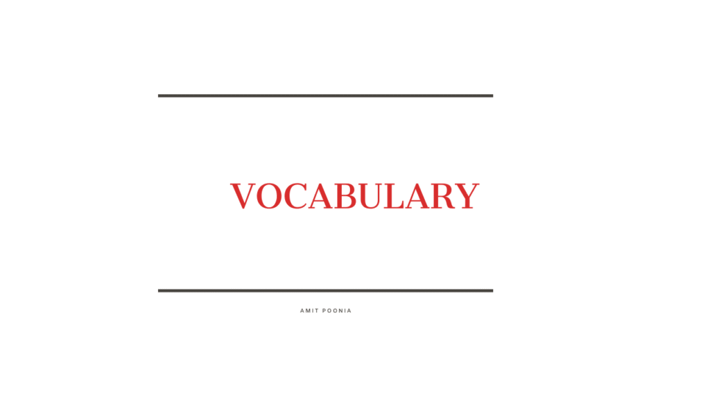 Vocabulary 1