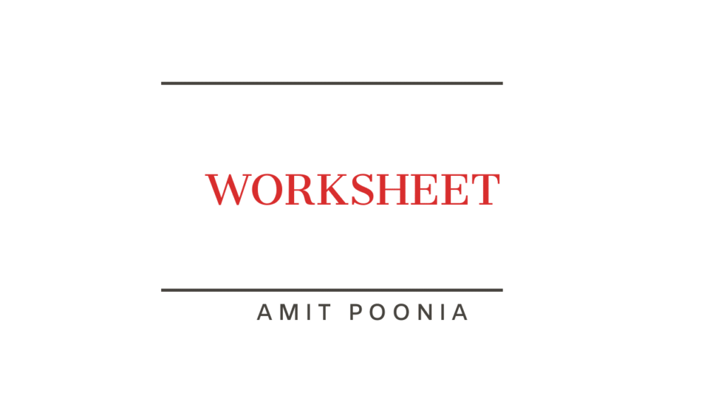 Worksheet Past Indefinite